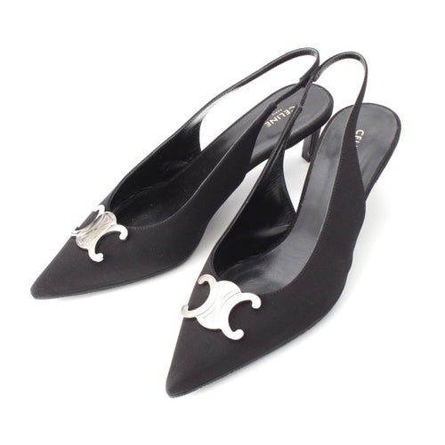 セリーヌ Alma アルマ トリオンフ スリングバック パンプス ブラック 37