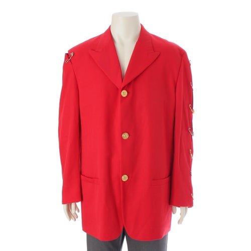 ジャンニ・ヴェルサーチェ 1994SS メドゥーサ セーフティピン ジャケット アウター レッド L