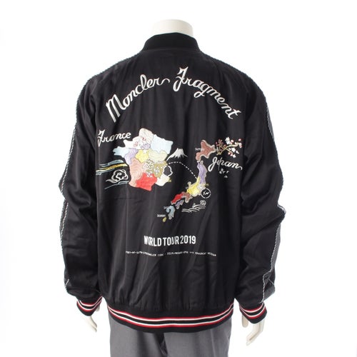 モンクレール 19SS TRANCE レーヨン スーベニア フラグメント 藤原ヒロシ ブルゾン ジャケット E109U4010250 ブラック 4