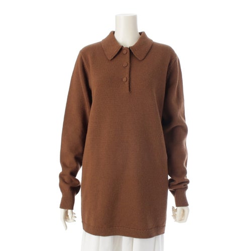 ドリスヴァンノッテン 24-25A/W ミュリエル MURIEL バージンウール ポロシャツ ニット セーター 9706 242-011216 ブラウン M
