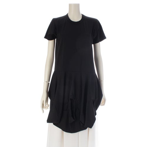 コムデギャルソン AD2022 Tシャツドッキング 変型 2WAY 半袖 トップス ワンピース GK-T010 ブラック XS