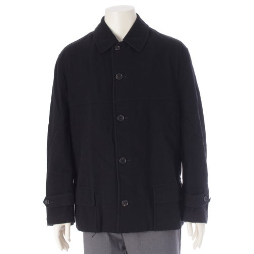 コムデギャルソンオムプリュス 94AW ウール 縮絨期 裁ち切り カー コート アウター PJ-040890 ブラック M