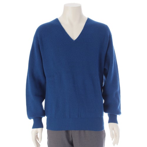 コムデギャルソンオムプリュス ウール 大人の不良 2WAY セーター Vネック ハイネック 2点セット トップス PN-050080 ブルー F