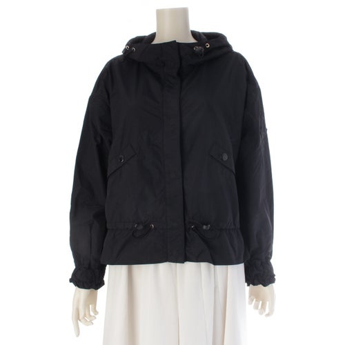 モンクレール ALBIREO GIUBBOTTO ナイロン フーデッド クロップド ナイロンジャケット ブラック 0