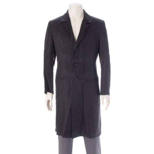 ヨウジヤマモト 16AW バックプリント スタッフ コート アウター FR-C23-206 ブラック 1