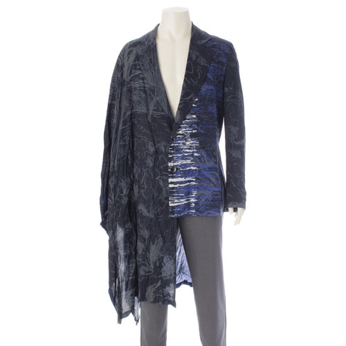 Ground Y Yohji Yamamoto グラウンドワイ ヨウジヤマモト 20AW ピサロ絵画 アシメントリー ジャケット コート アウター GR-J02-205 ネイビー 3