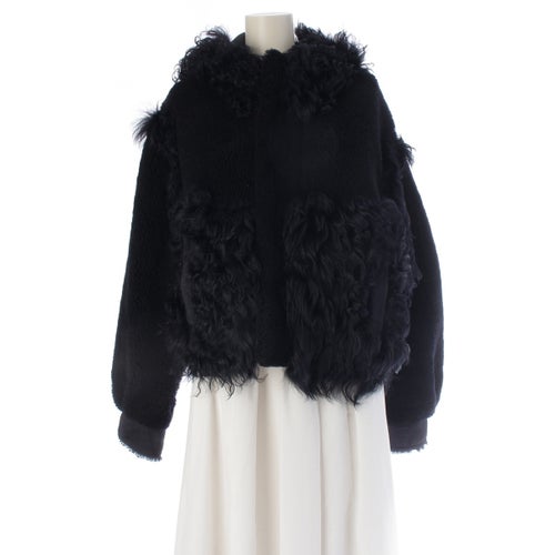 ディオール 21-22FW ラム ムートン ショート コート ジャケット アウター 158C36AL816 ブラック F34