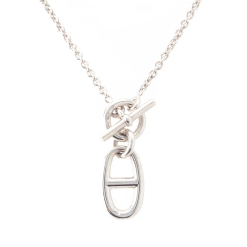 エルメス シェーヌダンクル アミュレット ペンダント ネックレス Ag925 シルバー 9.3g