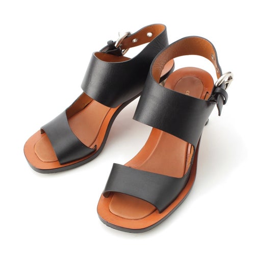 セリーヌ フィービー期 ヒール バックル サンダル ブラック 37.5