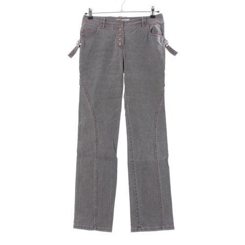 ディオール 03年 ガリアーノ コットン アジャスター デザイン デニムパンツ 3P12044510 グレー 38