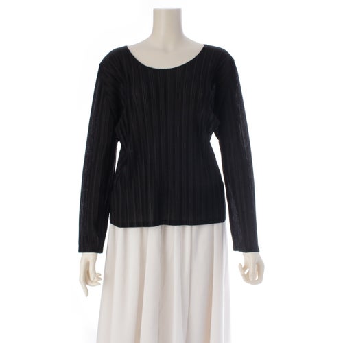 プリーツプリーズ ポリエステル 長袖 トップス PP55-FK111 ブラック 3