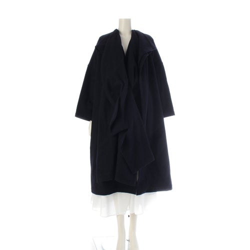 コムデギャルソン e80s 80年代 ウール×ナイロン 初期 変型 コート アウター GC-080210 ネイビー