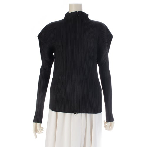 プリーツプリーズ イッセイミヤケ 00AW ハイネック ジップアップ ブルゾン ジャケット トップス PP04-JD351 ブラック 3