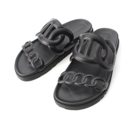 エルメス エクストラ シェーヌダンクル サンダル H222302Z ブラック 35.5