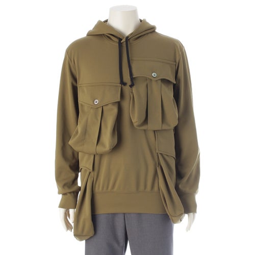 コムデギャルソンオムプリュス 25AW AD2025 エステルジャージ ポケット デザイン パーカー PP-T008 カーキ S