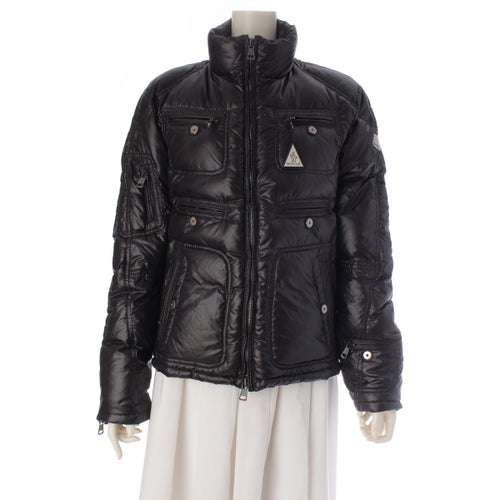 モンクレール ロゴ ダブルジップ ダウンジャケット アウター ブラック 1