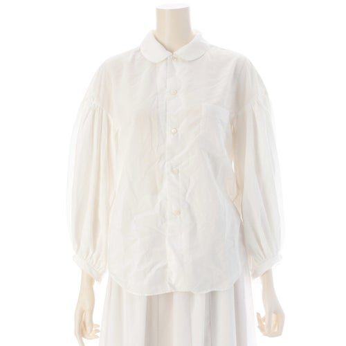 コムデギャルソン コムデギャルソン 丸襟 バルーンスリーブ 長袖 ブラウス トップス RG-B028 ホワイト M