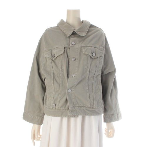 バレンシアガ 22年 コットン デニムジャケット 697868 グレー系 38