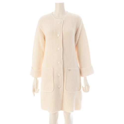 ルネ 23年 ベビーアルパカ ニット コート 6342070 ホワイト 34