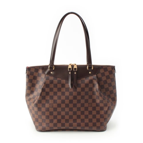 ルイヴィトン ウエストミンスターGM ダミエキャンバス × レザー トートバッグ N41103 ブラウン