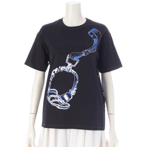 エルメス 24年 コットン マキシ 半袖 カットソー トップス 4E4651DC ブラック 36