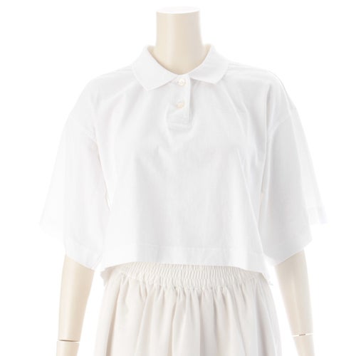 アレキサンダーワン 25AW クロップド ポロシャツ 半袖 トップス ホワイト XS
