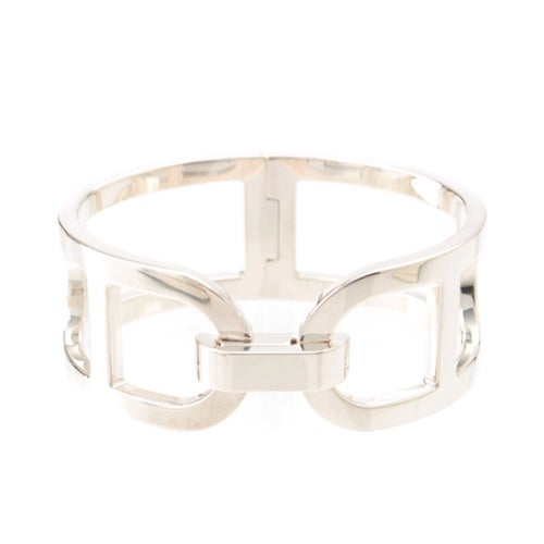 エルメス 925 エヴァーシェーヌダンクル バングル ブレスレット アクセサリー シルバー SH 63.5g