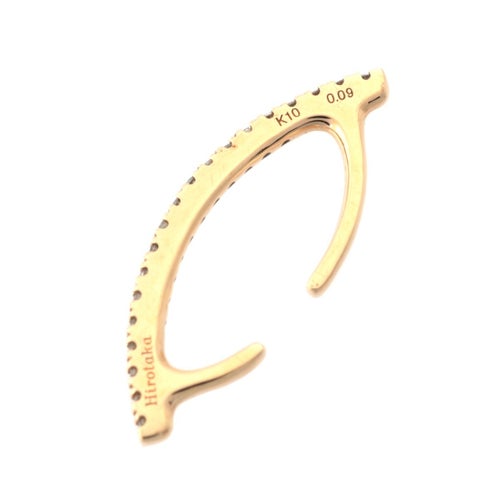 ヒロタカ BOW ボウ イヤーカフ 旧型 アクセサリー 0.09ct K10 BW01KDF ゴールド 0.9g