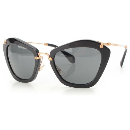 ミュウミュウ サングラス SMU10N ブラック×GP 55□24