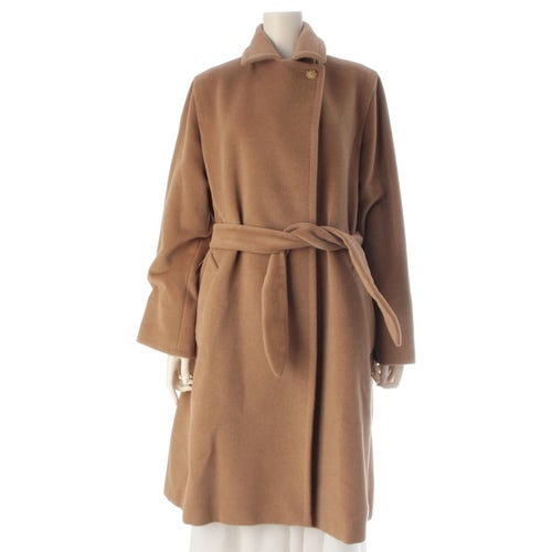 マックスマーラ ウール アンゴラ ロング コート ベージュ 40