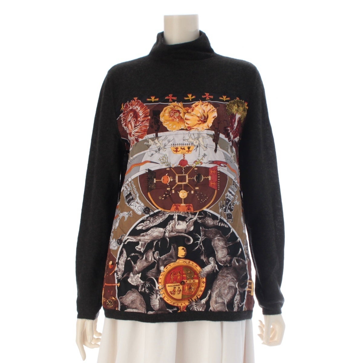 エルメス ツイルレーヌ ニットポロ シルク×コットンカシミヤ XS ■MNK4 HERMES / エルメス】ツイルレーヌ シルク切替ニット | 時代を超えて
