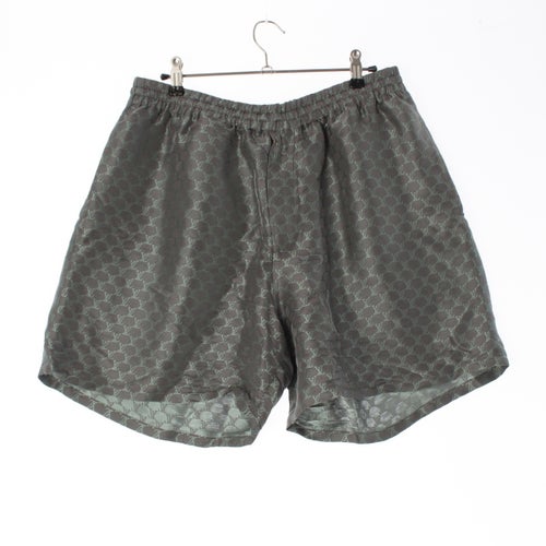 ルイヴィトン 24AW シルク コットン ビスコース LVマーク パンツ ボトムス ハーフ HRP08W グレー グリーン 50