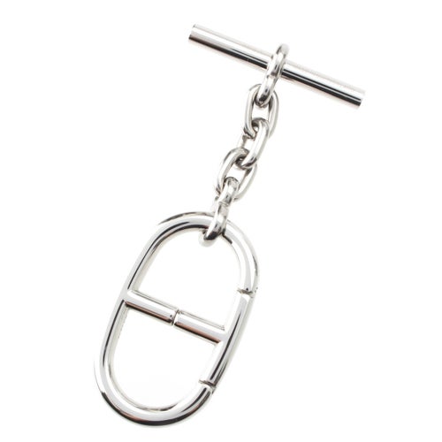 エルメス シェーヌダンクル キーホルダー キーリング シルバー