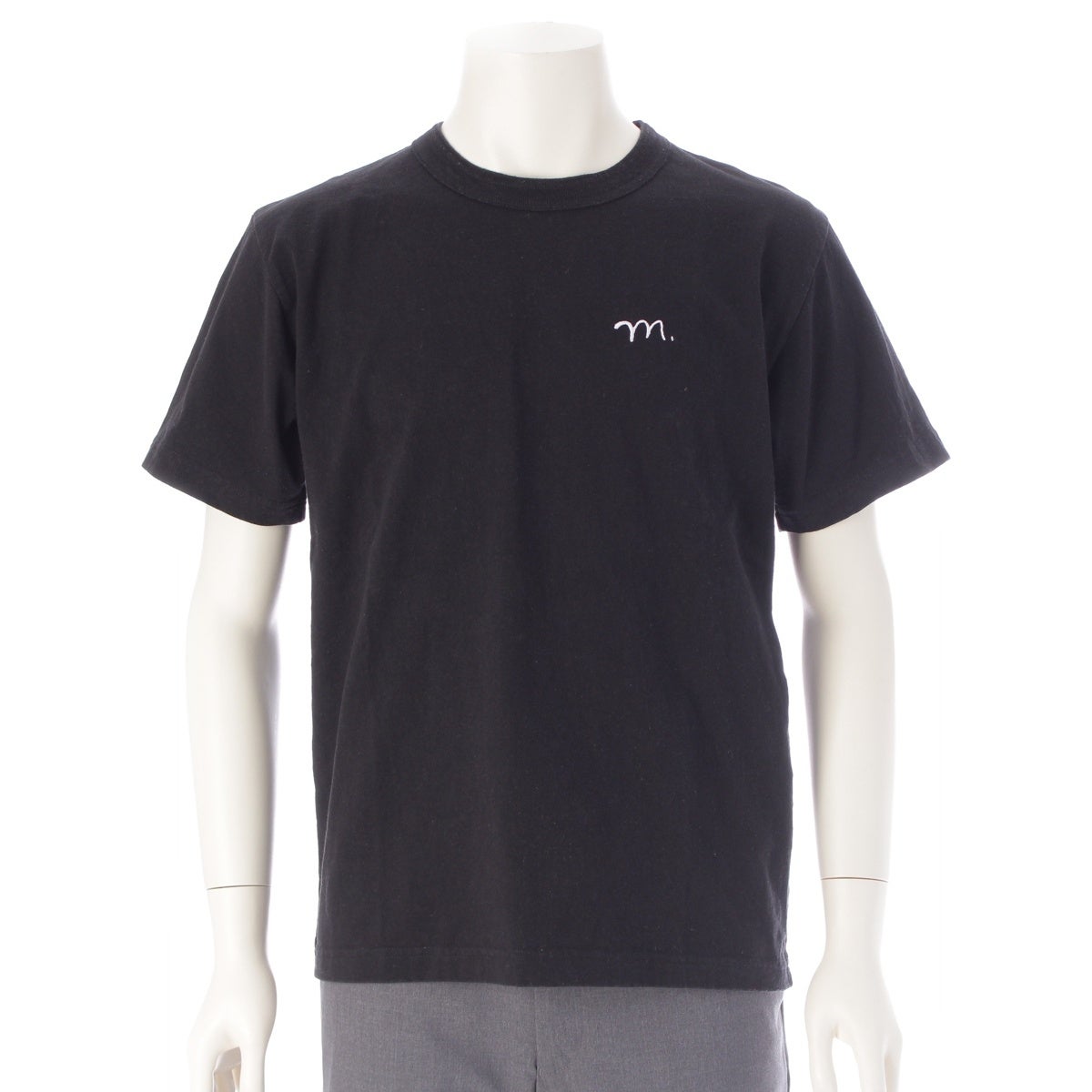 中古】Sacai(サカイ) 七分袖カットソー 異素材切替え/パンチング 黒