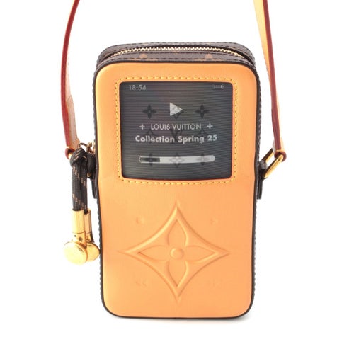 ルイヴィトン モノグラム ミュージック プレイヤー ウェアラブル ウォレット ショルダーバッグ M14063 ブラウン