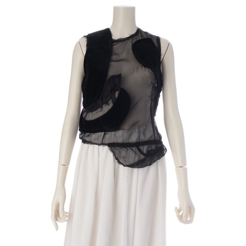 コムデギャルソン AD2009 ポリエステル こぶ シアー ベロア トップス GE-B003 ブラック XS