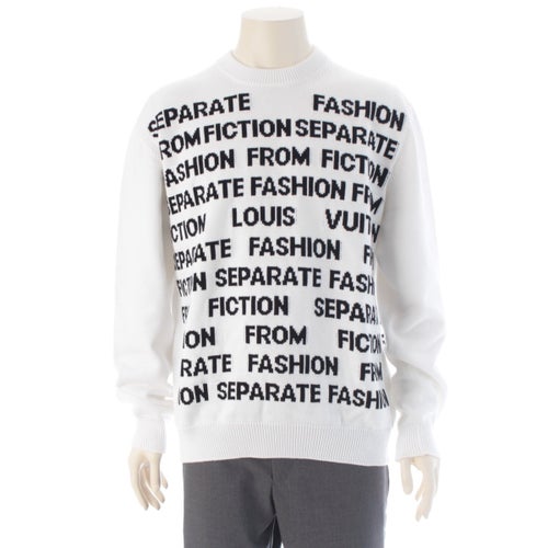 ルイヴィトン 2021 コットン Letters レター ニット セーター ホワイト L