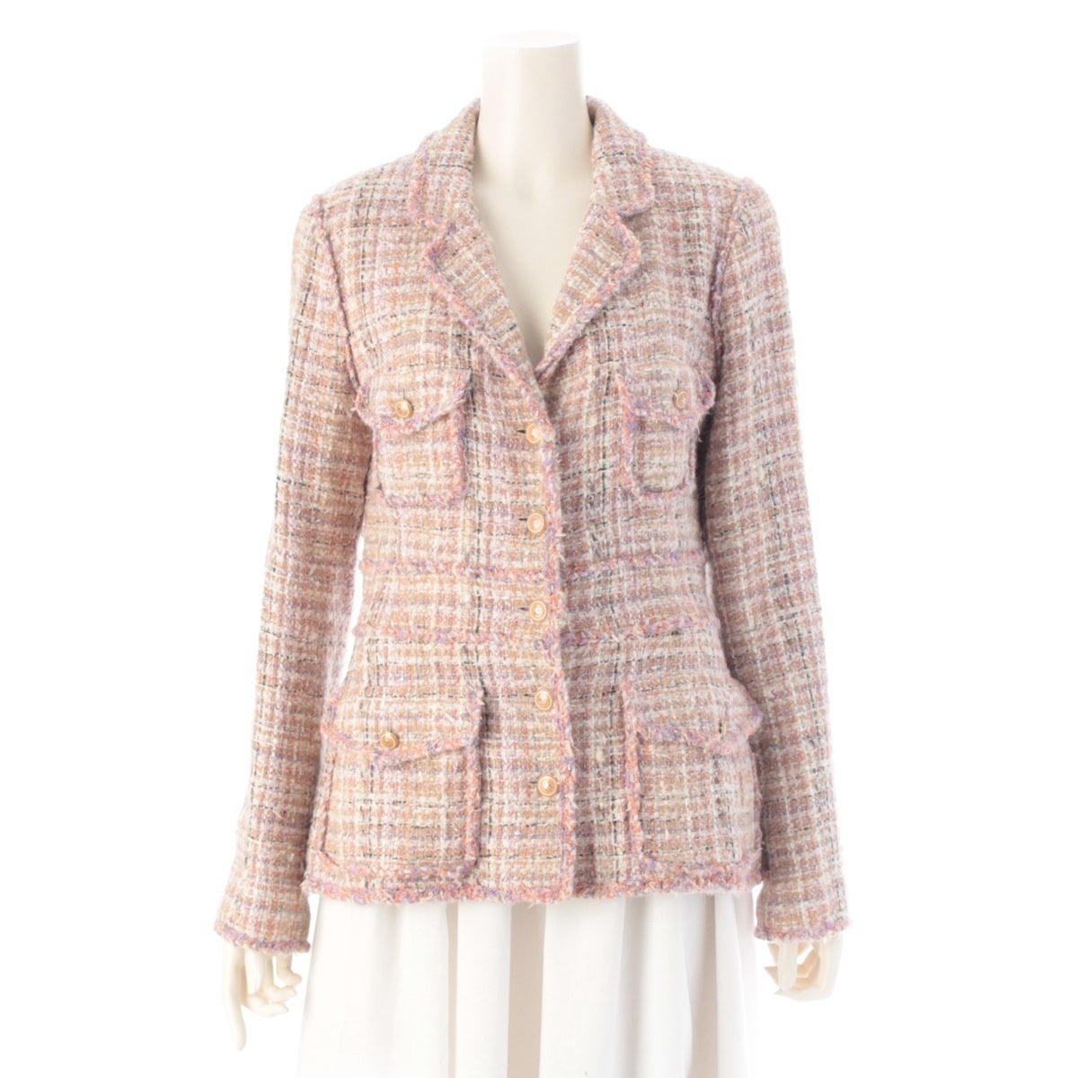 CHANEL スター・ココボタン ツイードジャケット 40サイズ ウール 78万 000000139892-01.jpg?size=m&w=