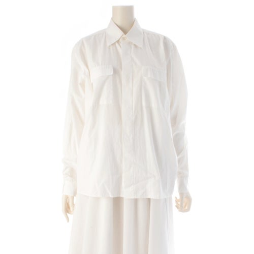 エルメス マルジェラ期 コットン 長袖シャツ トップス ホワイト 44