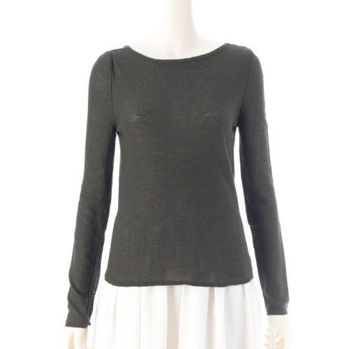 グッチ 97年 トムフォード期 Vネック 薄手 ニット 長袖 トップス カーキ S