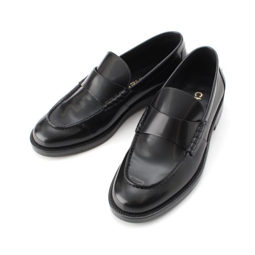 シャネル バックロゴ ローファー シューズ G39190 ブラック 38