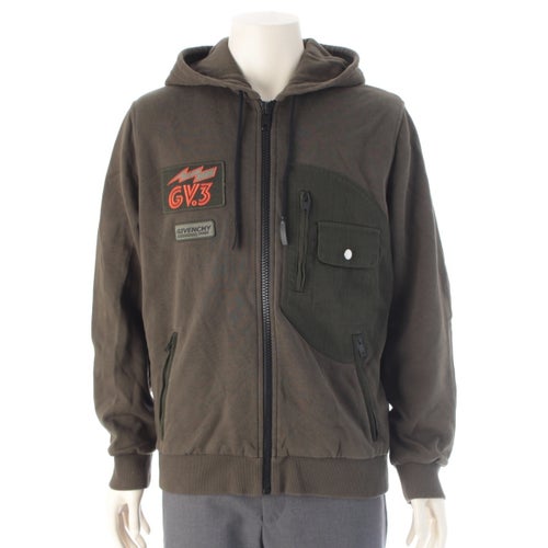 ジバンシー ミリタリー ジップアップ パーカー BM70913003 カーキ M