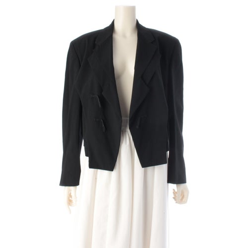 コムデギャルソン 80s AD1988 ダブルラペル ウール チャイナボタン テーラードジャケット GJ-11020M ブラック M