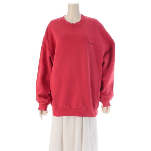 バレンシアガ コットン スモール ロゴ スウェット トップス 508271 レッド L