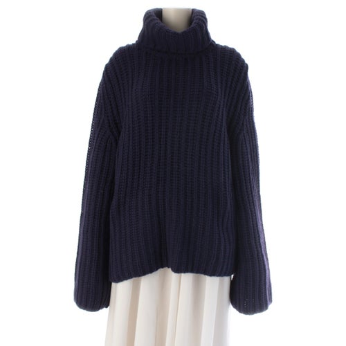 シャネル 98A カシミヤ ココマーク ハイネック 長袖 セーター ニット トップス P11709 パープル 38