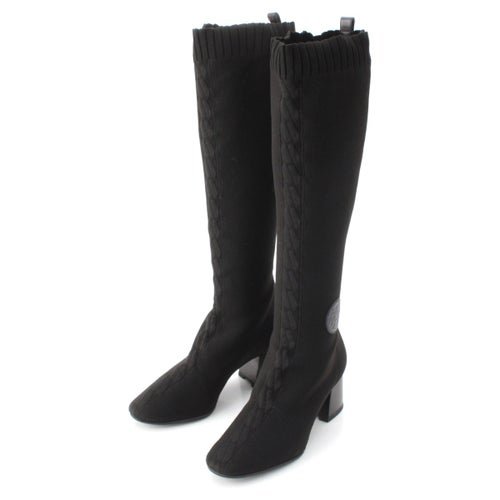 エルメス ニット フォンテーヌ ロング ブーツ ブラック 36