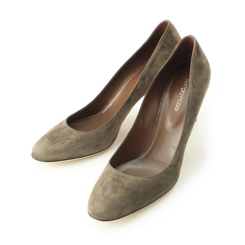 セルジオロッシ スウェード パンプス カーキ 39