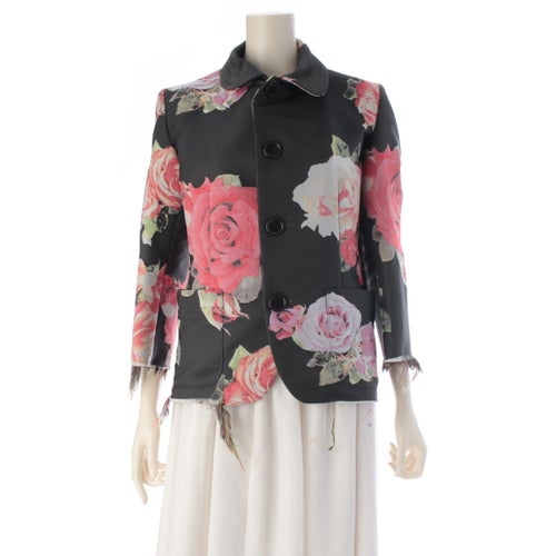 ワイズ ヨウジヤマモト フラワー 花 総柄 カットジャガード 裁ち切り ジャケット アウター YQ-J26-907 マルチカラー 2