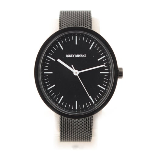 イッセイミヤケウォッチ ISSEY MIYAKE WATCH ELLIPSE エリプス 楕円 腕時計 自動巻き シルバー文字盤 NYAR002 ブラック