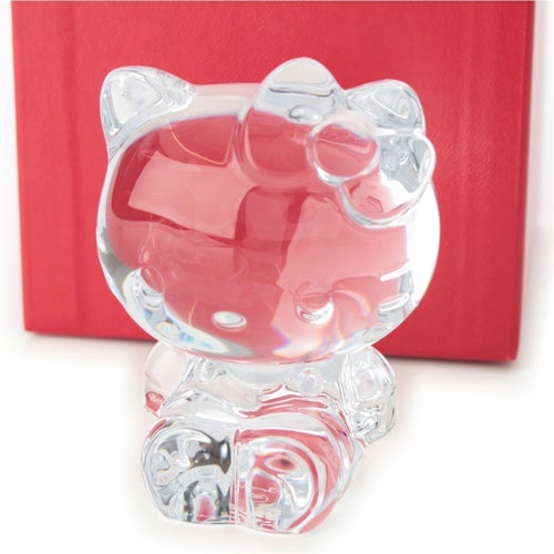 バカラ Hello Kitty ハローキティ クリスタル フィギュア クリア